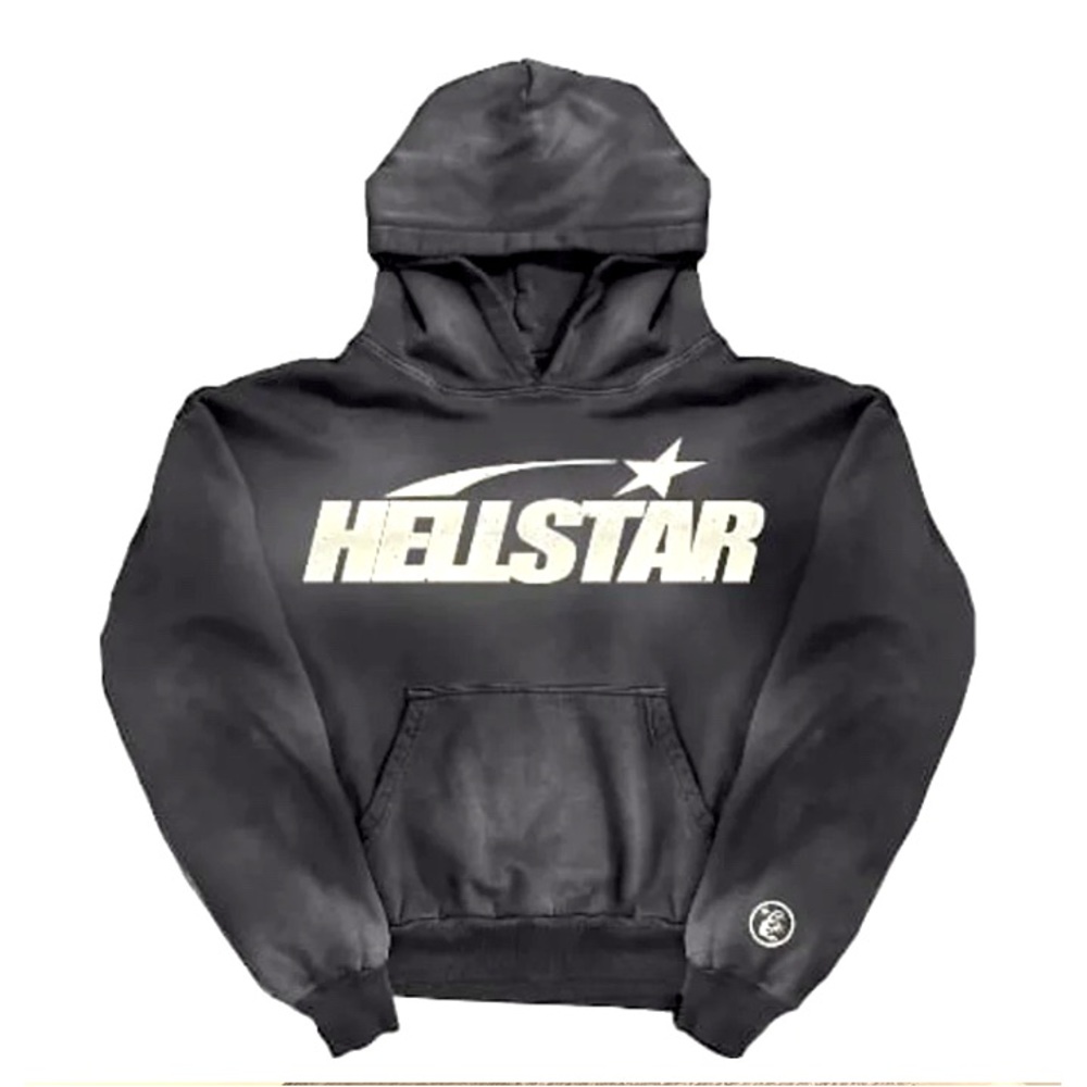 Black hellstar hoodie large